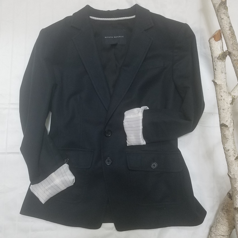 Banana Republic Women's Blazer sz 2 Black Tailored